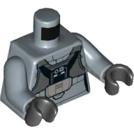 Torso Jacket, Dark Gray Chestplate and Black Front Panel with Breathing Apparatus Print, Sand Blue Arms, Black Hands