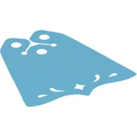 Neckwear Cape, Pointed Center at Bottom, 3 Top Holes, Swirl and Diamond Shape Holes [Plain]