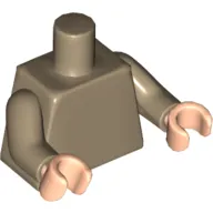 Torso, Dark Tan Arms, Light Nougat Hands [Plain]
