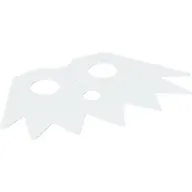 Neckwear Cape Collar, Pointed with 7 Points and Metallic Silver Dots Print