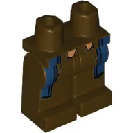 Hips and Dark Brown Legs with Dark Blue Coattails