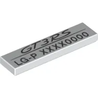 Tile 1 x 4 with Porsche 'GT3RS LG-P' and Code Print