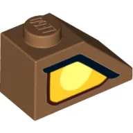 Brick Sloped 45° 2 x 1 with Bottom pin, with left eye