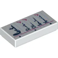 Tile 1 x 2 with Notepad with Dark Blue Order Print