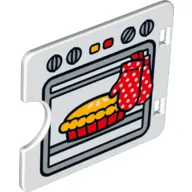 Duplo Door / Window with Cutout (Semi Oval) with Pie in Oven Print