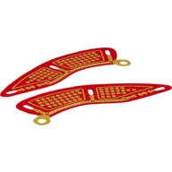 Sails, Curved with Gold Partitioned Squares on Red Background Print [Sheet of 2]