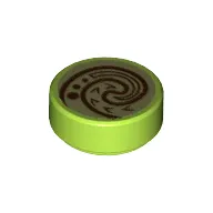 Tile Round 1 x 1 with Pounamu Stone print