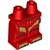 Hips and Red Legs with Gold Armor Plates, Silver Knee Plates and Gold Boot Tips Print (Iron Man)