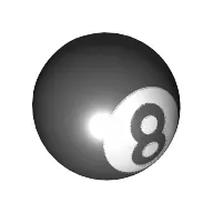 Technic Ball Joint, 8-Ball Print