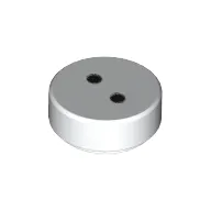 Tile Round 1 x 1 with 2 Small Black Circles