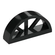 Window 1 x 4 x 1 2/3 with Spoked Rounded Top
