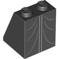 Brick Sloped 65° 2 x 2 x 2 with Bottom Tube with Silver Fold Lines Print