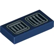 Tile 1 x 2 with SW R2-D2 Astromech Droid Vents Print