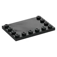 Plate Special 4 x 6 with Studs on 3 Edges