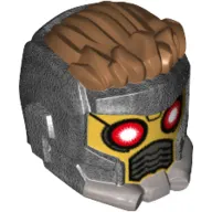 Hair and Helmet Space Wraparound, Spiky Medium Nougat, Breathing Vents Print (Star-Lord)