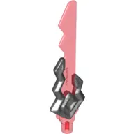 Weapon Sword With Snake and Jagged Blade Trans-Red Pattern