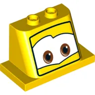 Windscreen 2 x 3 x 2 with 2 x 4 Base with Brown Eyes on White Background Print (Luigi)