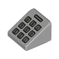 Brick Sloped 30° 1 x 1 x 2/3 (Cheese Slope) with Telephone Keypad Print