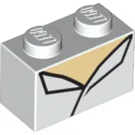 Brick 1 x 2 with Shirt Print