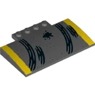 Brick Curved 5 x 8 x 2/3 with Oil stain and Tire Marks print