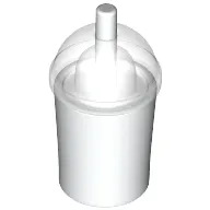 Equipment Cup and Straw with Trans Clear Dome Lid [Plain]