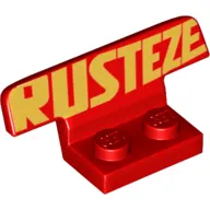 Spoiler, Plate Special 1 x 2 with Ruste'eze Print