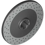 Technic Disc 3 x 3 with Disc Brake Silver Drilled Rotor print