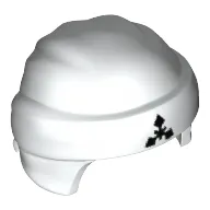Head Wrap with Headband and Knot, White Pattern and Black Symbol Print