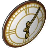 Shield Round Bowed with Clock Print