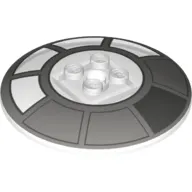 Dish 6 x 6 Inverted (Radar) with Solid Studs and Radial Millennium Falcon Cockpit Print