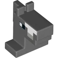 Animal Body Part, Horse Head 1 x 2 with Light Bluish Gray Nose Print
