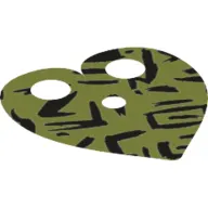 Neckwear Cape, Heart Shaped with Black Markings Print