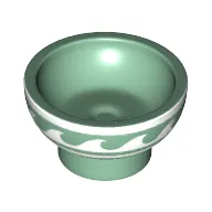 Equipment Dish / Bowl with White Waves Print