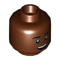 Minifig Head Finn, Eyebrows, White Pupils, Teeth, Smile / Scared Print