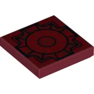 Tile 2 x 2 with Black Geometric Pattern print