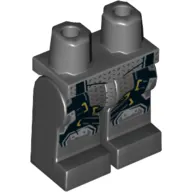 Hips and Black Legs with Dark Gray Tactical Armor, Silver Mesh and Knee Pads Print (Batman)