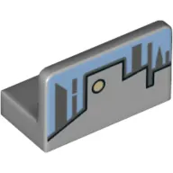 Panel 1 x 2 x 1 [Rounded Corners] with Blue Sky and City Skyline Print