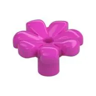 Plant, Flower, Minifig Accessory with 7 Thick Petals and Pin