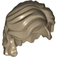 Hair Mid-Length Wavy with Center Part and Sidelocks