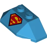 Brick Wedged, Sloped 45° 2 x 4 Triple with Superman/Supergirl Logo