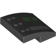 Brick Curved 2 x 2 x 2/3 with Darth Vader Control Panel, Buttons, Lights print