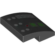 Brick Curved 2 x 2 x 2/3 with Darth Vader Control Panel, Buttons, Lights print