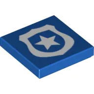 Tile 2 x 2 with Police Badge Print