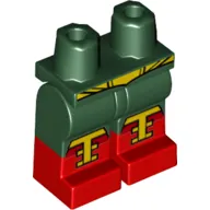 Hips with Dark Green Legs and Red Boots Pattern with Yellow Laces, Yellow Belt (El Dorado)
