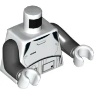 Torso Armor First Order Executioner Trooper Print, Black Arms, White Hands