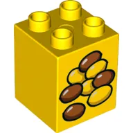 Duplo Brick 2 x 2 x 2 with Seeds Print