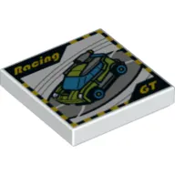Tile 2 x 2 with Racing GT Car print