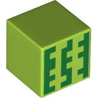 Minifig Head Special, Cube with Melon Print