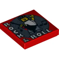 Tile 2 x 2 with 'Rock & Roll' Print