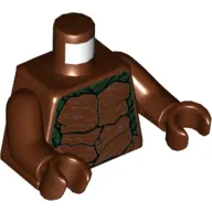 Torso Armor, Wooden Muscles (Bark) Print (Teen Groot), Reddish Brown Arms and Hands